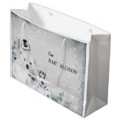 Baby shower winter Kerstmis Arctic Animal Groot Cadeauzakje (Voorkant Gekanteld)