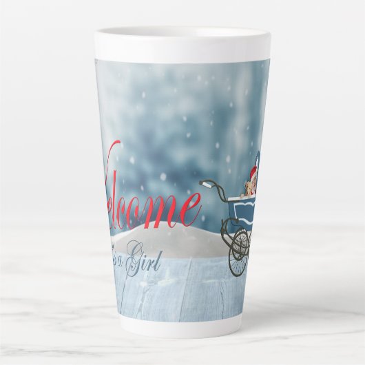Baby shower Winter Latte Mok (Voorkant)