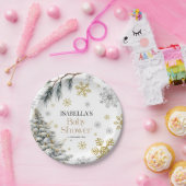 Baby shower Winter Papieren Bordje (Feest)