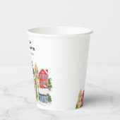 Baby shower Winter sneeuwdorp Papieren Bekers (Links)