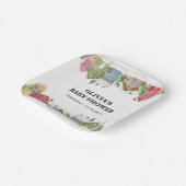 Baby shower Winter sneeuwdorp Papieren Bordje (Gebogen)