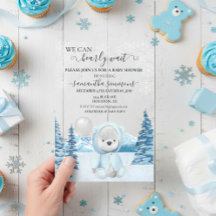 Baby shower Winter Teddybeer