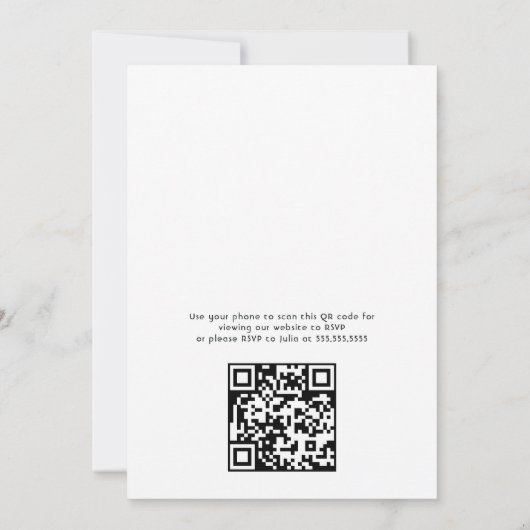 Baby shower- Winter Waterverf Botanisch Kaart (Achterkant)