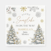 Baby shower Winter Wonderland Servet (Voorkant)