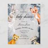Baby shower Winter Woodland Animals Holiday Invita (Voorkant)