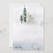 Baby shower Winter Woodland Animals Holiday Kaart (Achterkant)