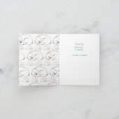 Baby shower Winterblauw Bedankkaart (Binnen)