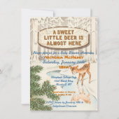  Baby shower Winterbos Deer Invites Kaart (Voorkant)