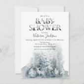 Baby shower winterbos waterverf kaart (Voorkant)