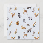 Baby shower winterbos Wreath Woodland Kaart (Achterkant)