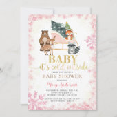 Baby shower winterbossen    kaart (Voorkant)