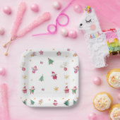 Baby shower wintergroen papieren bordje (Feest)