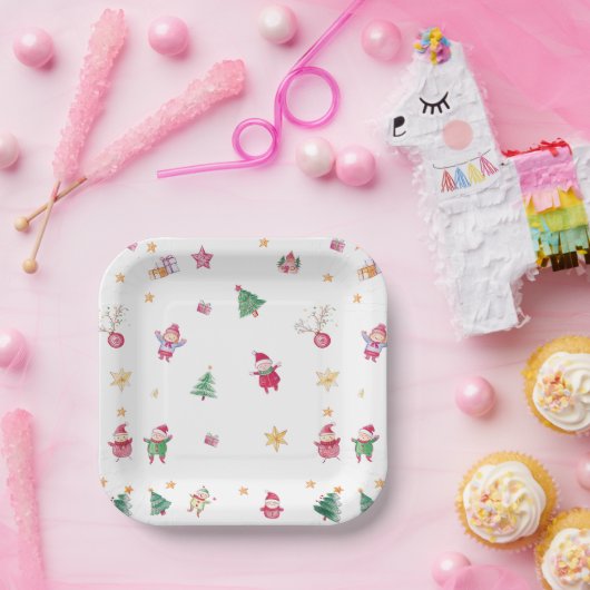 Baby shower wintergroen papieren bordje (Feest)