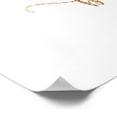 Baby shower winterherten welkom poster (Hoek)