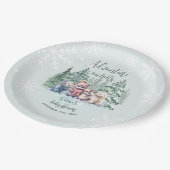 Baby shower winterkalveren papieren bordje (Gekanteld)