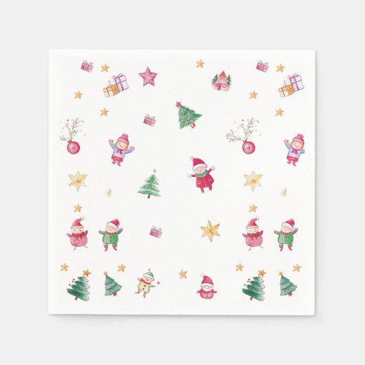 Baby shower Winterkerst Servet (Voorkant)