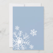 Baby shower Winterpinguïn Blauw Kaart (Achterkant)