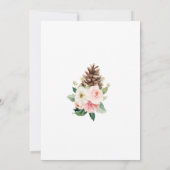 Baby shower Winterroze meisje Kaart (Achterkant)