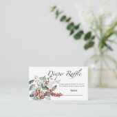 Baby shower-wintertreinkaartje informatiekaartje (Staand voorkant)