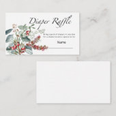 Baby shower-wintertreinkaartje informatiekaartje (Voorkant / Achterkant)