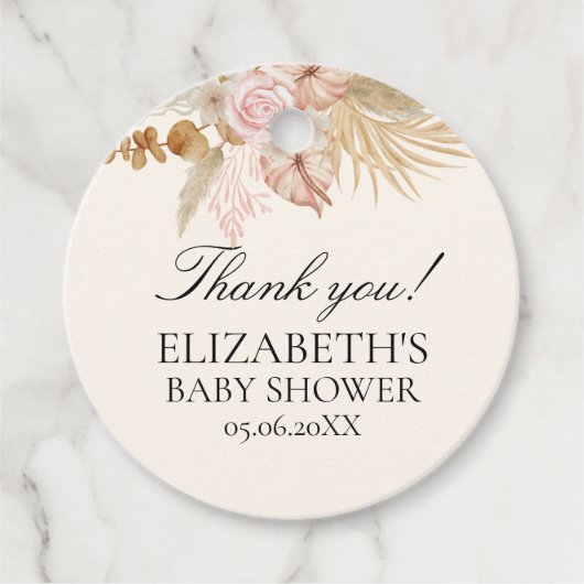 Baby Shower with Boho Rainbow Theme Bedankjes Labels (Voorkant)