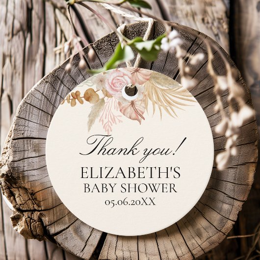 Baby Shower with Boho Rainbow Theme Bedankjes Labels