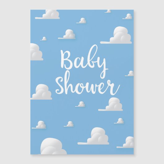 Baby Shower Witte Wolken (Voorkant)