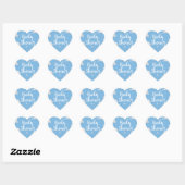 Baby Shower Witte Wolken Hart Sticker (Vel)