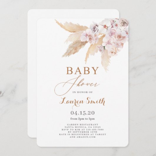 Baby shower woestijn kaart (Voorkant / Achterkant)