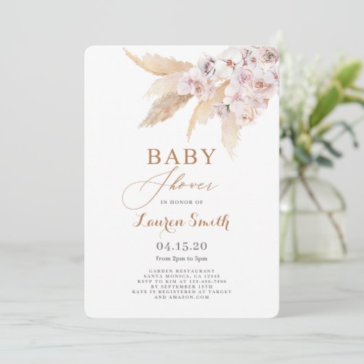 Baby shower woestijn kaart (Staand voorkant)