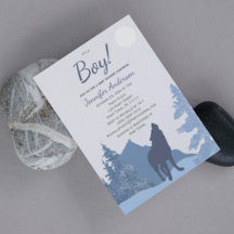 Baby shower Wolf Mountain Forest Boy