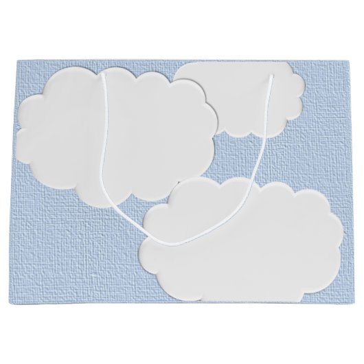 baby shower wolken groot cadeauzakje (Voorkant)