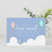 baby shower wolken kaart (Staand voorkant)