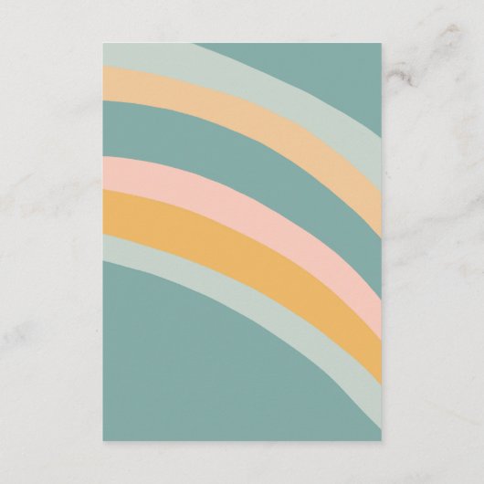 BABY SHOWER Wolken Rainbow Schattigee aangepaste Q Informatiekaartje (Achterkant)