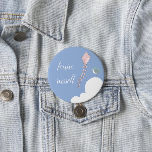 baby shower wolken ronde button 7,6 cm (In situ)