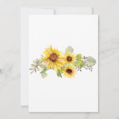 Baby shower Wooden Sunflower Floral Zebra Pumpkin Kaart (Achterkant)