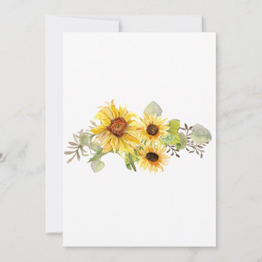 Baby shower Wooden Sunflower Floral Zebra Pumpkin Kaart (Achterkant)