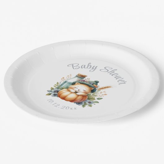 Baby shower Woodland Animal Papieren Bordje (Gekanteld)