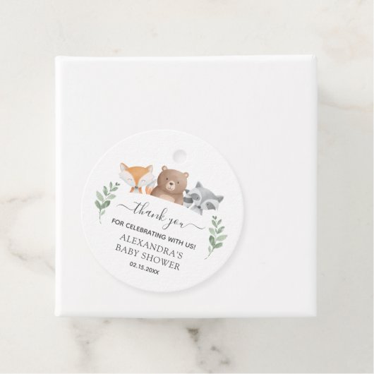 Baby shower Woodland Animals Hartelijk dank Bedankjes Labels (In situ)