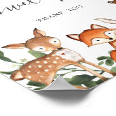 Baby shower Woodland Animals Poster (Hoek)