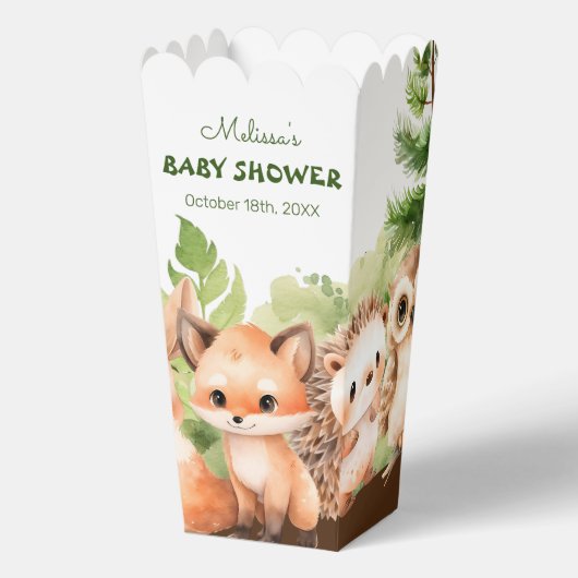 Baby shower Woodland Bedankdoosjes (Voorkant)