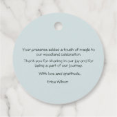 Baby shower Woodland Bedankjes Labels (Achterkant)