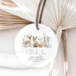 Baby shower Woodland Bedankjes Labels