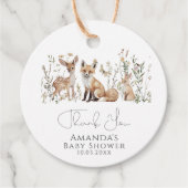 Baby shower Woodland Bedankjes Labels (Voorkant)