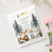 Baby shower Woodland Bedankzakje (Gezegeld)