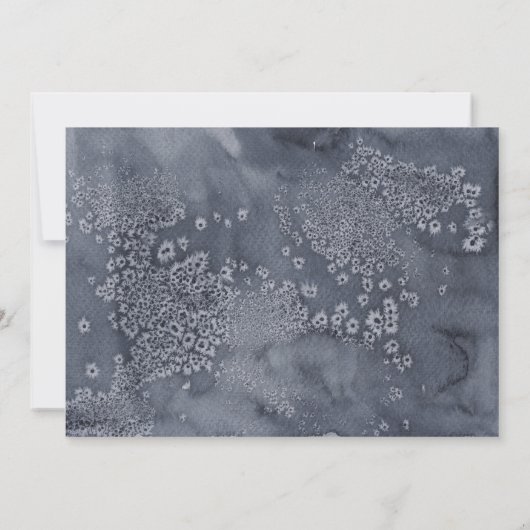 Baby shower Woodland Beer Winter Waterverf Kaart (Achterkant)