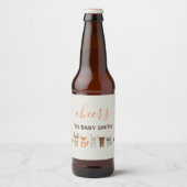 Baby shower Woodland Bier Etiket (Voorkant)