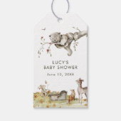 Baby shower Woodland Cadeaulabel (Voorkant)