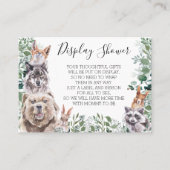 Baby shower Woodland Dieren Forest Visitekaartje (Voorkant)