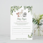 Baby shower Woodland - Dirty Diaper Game (Staand voorkant)